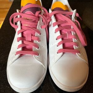 adidas White and Pink Women's Sneakers